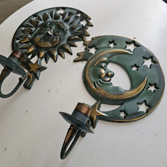 The sun and the moon candle stick holders wall decor - Picture 3 of 5